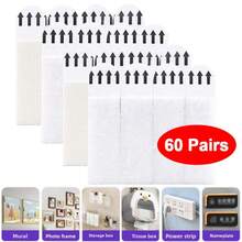 60Pairs Picture Frame Hanging Strips Command Self Adhesive Stick On Damage Free - UK-c406601 - View 6