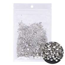80+ Colors Silver Base Non-Hotfix Mixed Size SS3-SS20 1440pcs High Quality Handmade Rhinestones, Suitable For Wedding Dress Accessories And Other Applications - Silver Base, Mixed Sizes - View 16