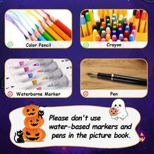 GDTME Halloween Bottle Gothic Style Coloring Book: Skull Jar Pumpkin Candle Halloween Cover, Bold Minimalist Line Thriller Holiday Pages, Suitable For Adult Coloring Hobby - JX-880-halloween Bottle - View 8