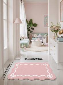 1PC Bathroom Mats Rugs Pink Bow Rug Bath Mat TPR Backing Non-Slip For Kitchen,Outdoor, Indoor, Runner Corridor, Bedroom, Living Room, Beside Throw Rugs Washable Rugs Easy Clean, Throw Rugs Easy Clean For Bathroom Fall Decor - Multicolor - View 13