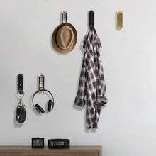 1pc Luxury‑Grade Hidden Folding Wall Hook, One‑Click Release Invisible Foldable Robe Hanger, Sleek Space‑Optimized Wall‑Mount Organizer, Multi‑Purpose Hanger For Coat Towel Bag, Home & Bathroom Storage - Multicolor - View 6