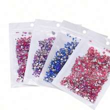 80+ Colors Silver Base Non-Hotfix Mixed Size SS3-SS20 1440pcs High Quality Handmade Rhinestones, Suitable For Wedding Dress Accessories And Other Applications - Silver Base, Mixed Sizes - View 6