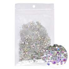 80+ Colors Silver Base Non-Hotfix Mixed Size SS3-SS20 1440pcs High Quality Handmade Rhinestones, Suitable For Wedding Dress Accessories And Other Applications - Silver Base, Mixed Sizes - View 40