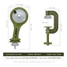 LEOFISHING Dual-Purpose Fishing Line Winder Spooler Machine Dual Use Table & Rod Clamp Fishing Reel Spooling Tool For Spinning Baitcasting Reels - Olive Green - View 6