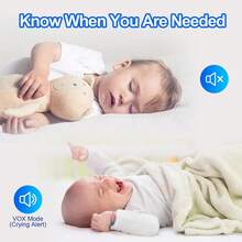 CDYCAM 7'' Video Baby Monitor With Pan Tilt Zoom Camera VOX Temperature Detection Night Vision Two Way Talk Cam - White - View 4