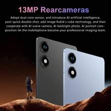 Qetupa 10.1 Inch Android 15 Tablet, 4GB RAM+128GB ROM, Quad-Core 1.3GHz Processor, 1280*800 HD IPS Touchscreen, BT5.2, WiFi5 802.11ac, GPS, 5MP Front Camera And 13MP Rear Camera, 6000mAh Battery, Power Adapter Not Included - Blue - View 7