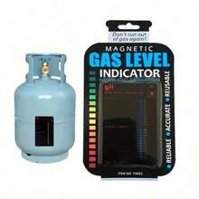 1-Pack Magnetic Propane Tank Level Indicator - PET Material, No Assembly Required, Ideal For RV, Camping, Cooking, BBQ - Accurate Gas Measurement, Reusable, Easy-To-Apply, Uncharged LPG Fuel Gauge - A - View 2