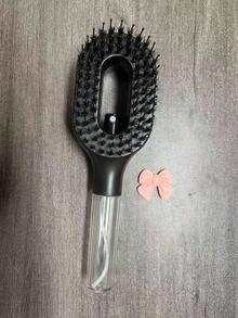 2-In-1 Built-In Water Spray Hair Comb, Refillable Fine Mist Anti-Static Hairbrush, Portable Travel Hair Comb, Suitable For Wet And Dry Hair, Ideal For Curly, Coarse Hair And Children - Style C - View 14