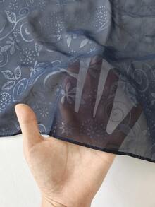 1pc Thin Bandana Sun Embossed Small Square Headscarf - Multicolor - View 4