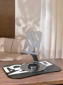 1pc 360° Rotating Metal Mini Phone Stand, Foldable Desktop Phone Holder, Suitable For All Smartphones, Ideal Office Accessory, Compatible With IPhone And Android, Perfect As Birthday, Family, Friend Gift - A - View 9