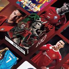55Pcs FIFA Multi-Style Football Star Collectible Cards, Art Card Paper Material, High-Definition Portrait Collection Cards, Sports Style, Planner Storage Niche Peripheral Decoration Cards - Sports Trading Cards - View 4