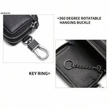 White Flowerdouble-Layerkeybagwithincreased Capacity,Men's PUconvenientkeystorage Bag,Keychain,Suitableforkeystorageandorganization,An Interestinggift - Multicolor - View 10