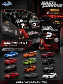 Jada Toys Nano Holly-Wood Rides Fast & Furious Die-Cast Random Style Vehicle, 1pc Assorted Mini Metal Car Collectible, Classic Movie Car Series For Auto Fans, Display Collectors And Fast Saga Enthusiast - Satu paket acak - View 1