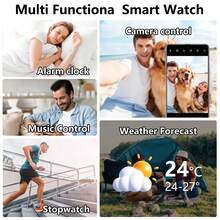 GAWSUG Smartwatch Nirkabel Ultra Tipis Terbaru untuk Wanita dan Pria, Jam Tangan Olahraga dan Kebugaran dengan Pelacak Detak Jantung untuk Android dan iOS - View 3