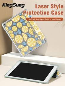 Kingsung Casing Pelindung Tablet Akrilik Motif Blueberry & Lemon, Slot Pena Terintegrasi, Kompatibel dengan Pad Mini6/Mini7/9.7/10.2/10.9/Pro 11, Pad Air 8(M4)2026(11-Inch), Pad 10 2022(10.9-Inch), Pad 11(A16) 2025(11-Inch) dan Model Lainnya. - MultiWarna - View 8
