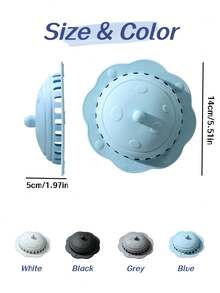 1pc Bathroom Hair Catcher, Round Drain Filter Cover With Suction Cup, Hair Clog Preventer, Easy To Install, Suitable For Bathroom, Bathtub, Kitchen - Multicolor - View 8