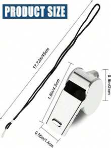 1/3/5pcs Stainless Steel Whistles With Lanyard, Loud And Clear Sound, Suitable For Coaches, Referees And Staff - Multicolor - View 5