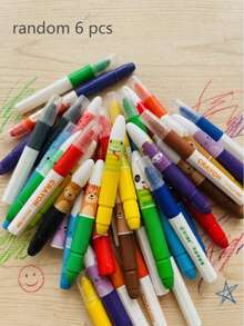 12pcs Cute Large Crayons, 12 Colors Twistable Crayons, Washable Crayons, Smooth Large Crayons, For Coloring And Drawing - Multicolor - View 8