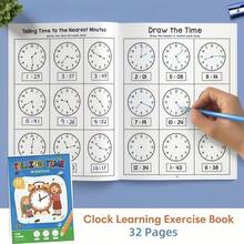 Lachilly Children's Learning Time Recognition Exercise Book, Telling Time Clock Learning Workbook, Draw The Time Educational,Write The Time To Nearest Minute, Kindergarten Math Practice, Classroom Homeschool Teacher Must-Haves, Time-Telling Learning - Multicolor - View 6