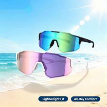 Unisex Sports Eyewear, Rimless Wide-View Sports Glasses, Suitable For Running And Travel; Men's Glasses, Running Glasses, Outdoor Use Women's Glasses - Multicolor - View 5