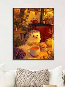 DIY Cute Hedgehog Tea Party (Frameless 8x12 / 16x20 Inches) Paint By Numbers Kit (Acrylic) Arts & Crafts For Adult Beginners, Cozy Home Wall Decor, Relaxing Hobbies, And Unique Holiday Gifts - Sets - View 5