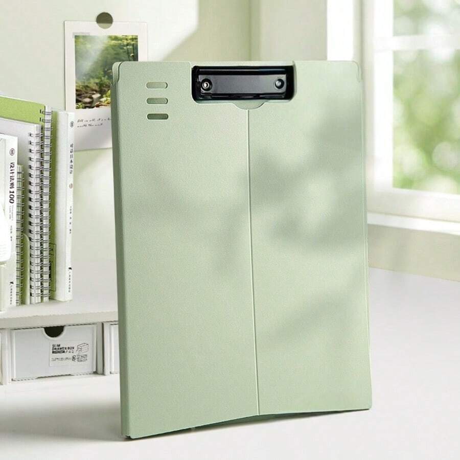 1pc A4 Loose-Leaf Storage Clipboard, Multi-Functional Loose-Leaf Folder, Vertical Writing Pad, Durable Paper Classification Clip, Suitable For Students Organizing Test Papers, Office Meeting Notes, Back To School Season, Christmas, Thanksgiving Stationery Storage Supplies - Single Piece - View 1