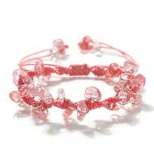 1Pc Boho Handmade Natural Crushed Crystal Bracelet Adjustable Summer Beach Dainty Stackable Bangle Wristband Jewelry Gift For Women - Multicolor - View 17