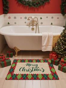 1PC Bathroom Mats Rugs Merry Christmas Rug Bath Mat TPR Backing Non-Slip For Kitchen,Outdoor, Indoor, Runner Corridor, Bedroom, Living Room, Beside Throw Rugs Washable Rugs Easy Clean, Throw Rugs Easy Clean For Bathroom Fall Decor - Multicolor - View 7