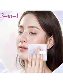 400PCS Facial Oil Control Paper + Square Powder Puff + 1 Mirror, Oil Absorption Control, Refreshing And Portable Facial Suction Cup, Can Absorb Excess Oil On The Face, Suitable For Men, Women, Beginners, Skin Care Products - Purple - View 4