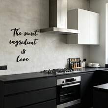 1組 The Secret Ingredient Is Love 牆面字母裝飾，黑色農舍風廚房牆飾，鄉村風掛牆藝術，適用居家餐廳裝飾 - 黑色 - 查看 4