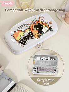 Ayotu Suitable For 2025 New Switch 2 Cartoon Black Cat Theme Game Console Shell And Accessories, Set Includes Protective Case, Storage Bag, Joy-Con Controller Protective Cover And Other Various Style Accessories, Ideal Choice For Back To School Gift. - View 5