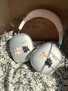 Cute Cat Theme Wireless Bluetooth Earphone Protective Case, Compatible With Apple Max – Soft And Durable, Shockproof; Cartoon Style, Designed For Women, Decorated With Charming Details - Cat Design - View 6