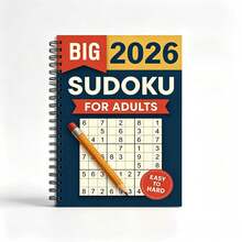 DANPERJI Adult Sudoku Notebook: A Collection Of Sudoku Puzzles – The Perfect Challenge For All Skill Levels (Pen Not Included) - Black Coil - View 2