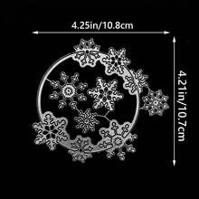Circle Flowers Lace Metal Cutting Die Cuts, Wedding Lace Stencils DIY Crafts Cards Dies Cuts For DIY Embossing Card Making Photo Decorative Scrapbooking - MC490+5PCS Embossed Paper - View 3
