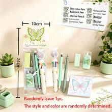 1pc Random Style & Color, Student Ins-Style Stationery Gift Box Set, Multiple Colors Available, Suitable For Student & Office Use, Teen Girl Gift, Back To School/Halloween/Christmas Essential, Randomly Sent 1pc, Not A Set, 1ste=6pcs - Multiple Styles - View 10