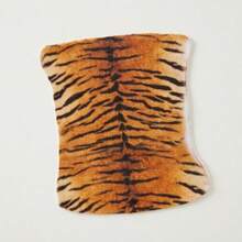 1pc Of Dollhouse Mini Scene Dollhouse Carpet, Available In Leopard And Tiger Patterns. The Material Is Made Of Cloth Blocks Instead Of Blankets, Suitable For Decorating Dollhouses And As Props For Scene Shooting - Brown - View 6