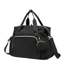 1pc Multi-Functional Compartment Mommy Bag, Hanging Bag, Handbag, Shoulder Bag, Cosmetic Bag, Portable Maternity & Baby Bottle, Diaper Pad, Organizer Bag, Christmas Gift - Multicolor - View 7