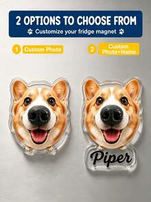 Custom Dog Nose Squishy Fridge Magnet Sticker – Personalized Pet Nose Squeeze Toy With Custom Face & Name - Multicolor - View 5
