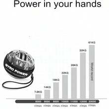 Auto-Start Wrist Gyro Ball, Forearm Strengthener, Portable Arm Exercise Device For Muscle Building - Default - View 3