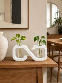 桌面水耕植栽盆「適用於 2.5cm 試管尺寸」，居家、辦公室、客廳裝飾的理想選擇，送給植物愛好者的禮物 - 多色 - 查看 4