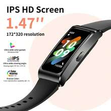 GAWSUG Ultra-Thin Smart Band 1.47" HD Bluetooth Call Fitness Tracker Men Women Heart Rate SpO2 Sleep IP68 Waterproof Watch Gift - View 3