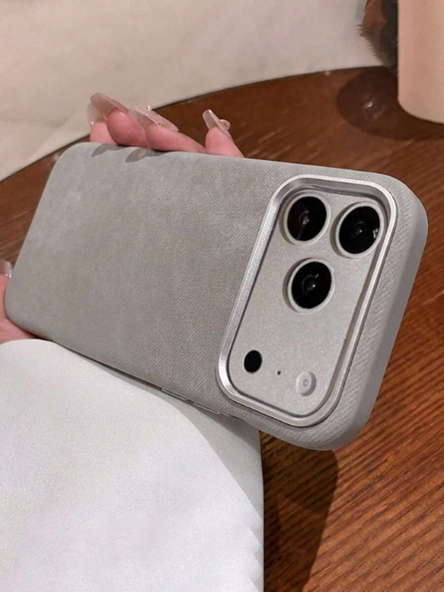 Ultra-Fine Fiber Leather Texture MagSafe Magnetic Phone Case Compatible With Apple 17ProMax/16Promax/15/14/13/12 Series Hard Shell - Grey - View 1