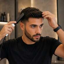 Chapinha Modeladora Prancha Alisadora Cabelo Barba Masculino Bivolt - Alisador de Barba e Cabelo - Visão 5
