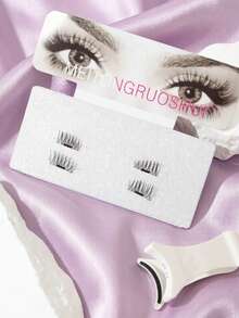 1 Pair Magnetic False Eyelashes, Simple And Elegant, Reusable - View 7
