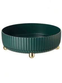 1pc 360° Rotatable Large Capacity Multi-Functional Storage Box, Plastic Storage Tray With Gold Legs, Simple And Elegant, Suitable For Bathroom, Kitchen, Office, Living Room, Vanity, Space-Saving, Modern Decor Centerpiece, Rounded Edges, Beautiful And Practical - Multicolor - View 12