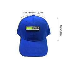 1pc Cartoon Icon Casual Street Party Embroidered Baseball Cap, All-Season Wear, Blue - 100-815 - View 2