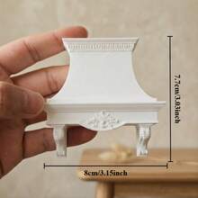 1pc Dollhouse Mini European Kitchen Simulation Range Hood Plastic Model, Dollhouse Decoration Accessories, Suitable For Dollhouse Handmade Decoration Models, Miniature Landscape Decoration Model Decorations, Dollhouse Home Kitchen Plastic Accessories - Grey - View 2