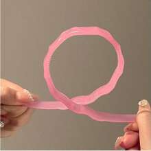 4pcs/2pcs/1pc Mermaid Princess Transparent Jelly Color Acrylic Wavy Headband, Non-Slip With Teeth, For Face Washing, Transparent Hairband, Women's Vacation Hair Accessory - Multicolor - View 8