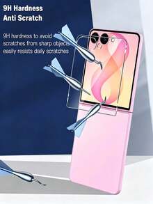 2 Packs 9H Tempered Glass Screen Protector ForSamsung Galaxy Z Flip 8 (Front Screen Only) R, Bubble Free, 9H Hardness, Fingerprint Unlock & Face ID Compatible, Easy Install, Case Friendly - Clear - View 4