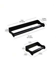 Multifunctional Wall-Mounted Paper Towel Holder, Available In 2 Sizes, Under-Cabinet Hanging Rack, Suitable For Kitchen Paper Towels And Bath Towels, Universal Storage Organizer For Kitchen Countertop And Bathroom Sink Space - Multicolor - View 3